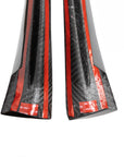 2016+ | Model X Colossal Side Skirt Overlays (1 Pair) - Real Dry Molded Carbon Fiber