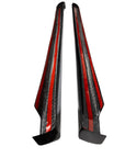 2016+ | Model X Colossal Side Skirt Overlays (1 Pair) - Real Dry Molded Carbon Fiber