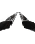 2016+ | Model X Colossal Side Skirt Overlays (1 Pair) - Real Dry Molded Carbon Fiber