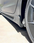 2017+ | Model 3 Colossal Side Skirt Overlays - Real Dry Molded Carbon Fiber