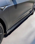 2017+ | Model 3 Colossal Side Skirt Overlays - Real Dry Molded Carbon Fiber