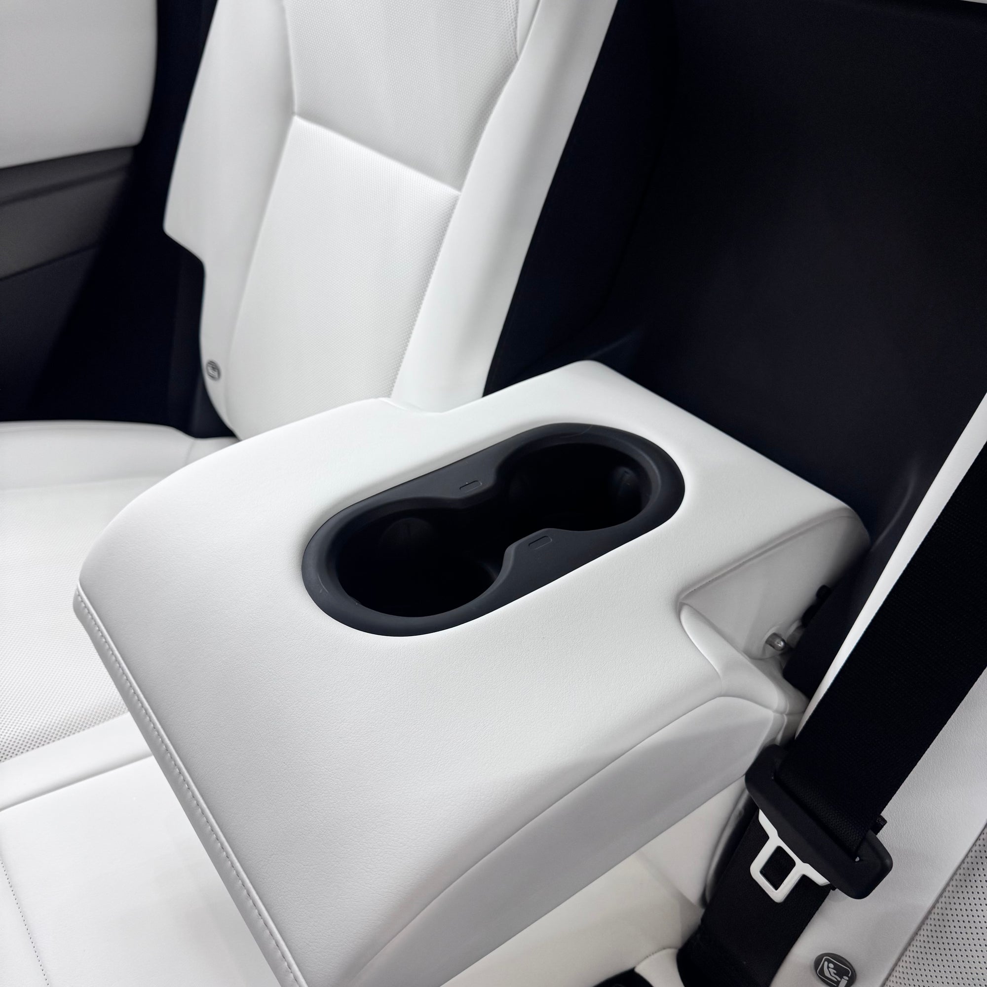 2026+ | Model Y Juniper Refreshed Backseat Soft Silicone Cup Holder Insert (Black)