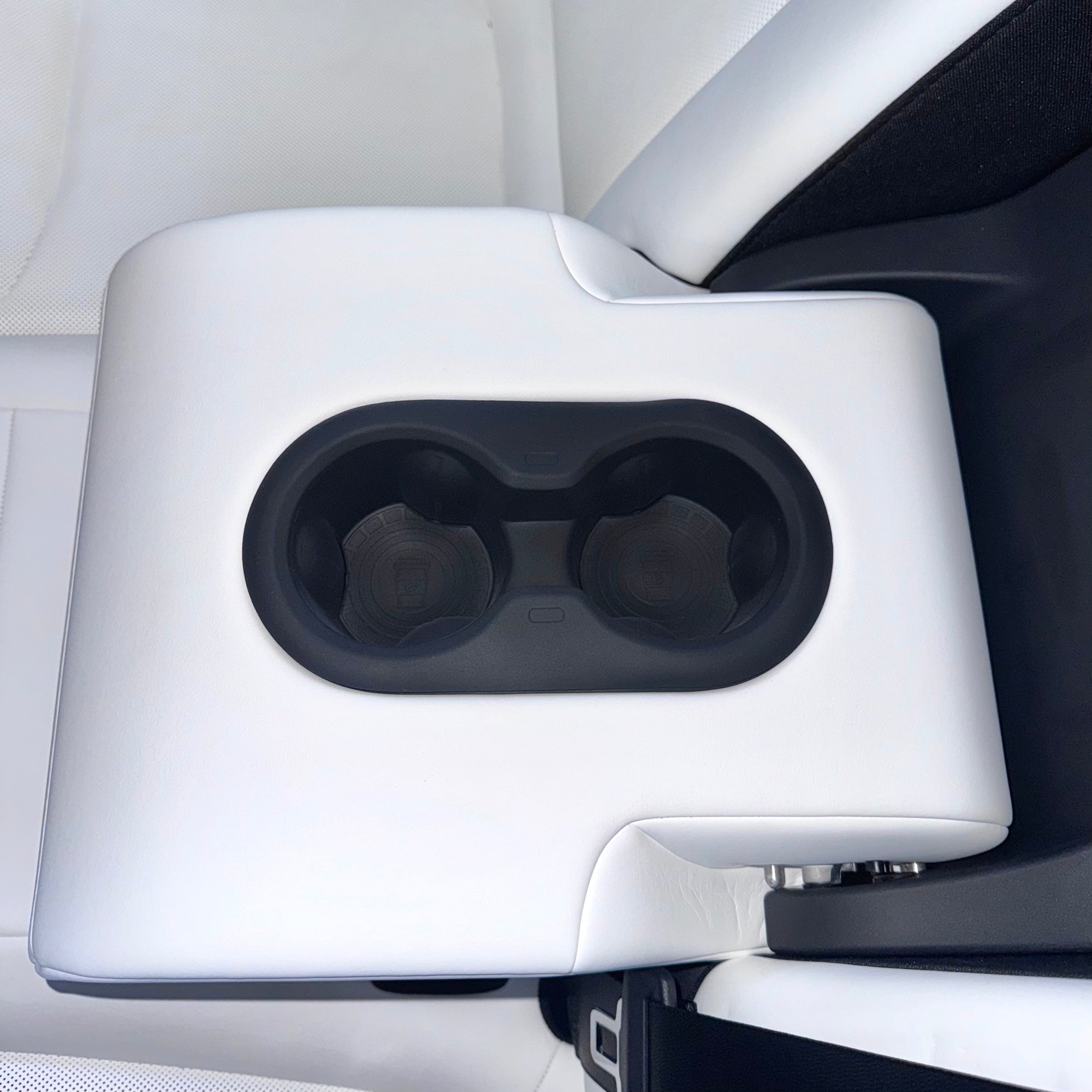 2026+ | Model Y Juniper Refreshed Backseat Soft Silicone Cup Holder Insert (Black)