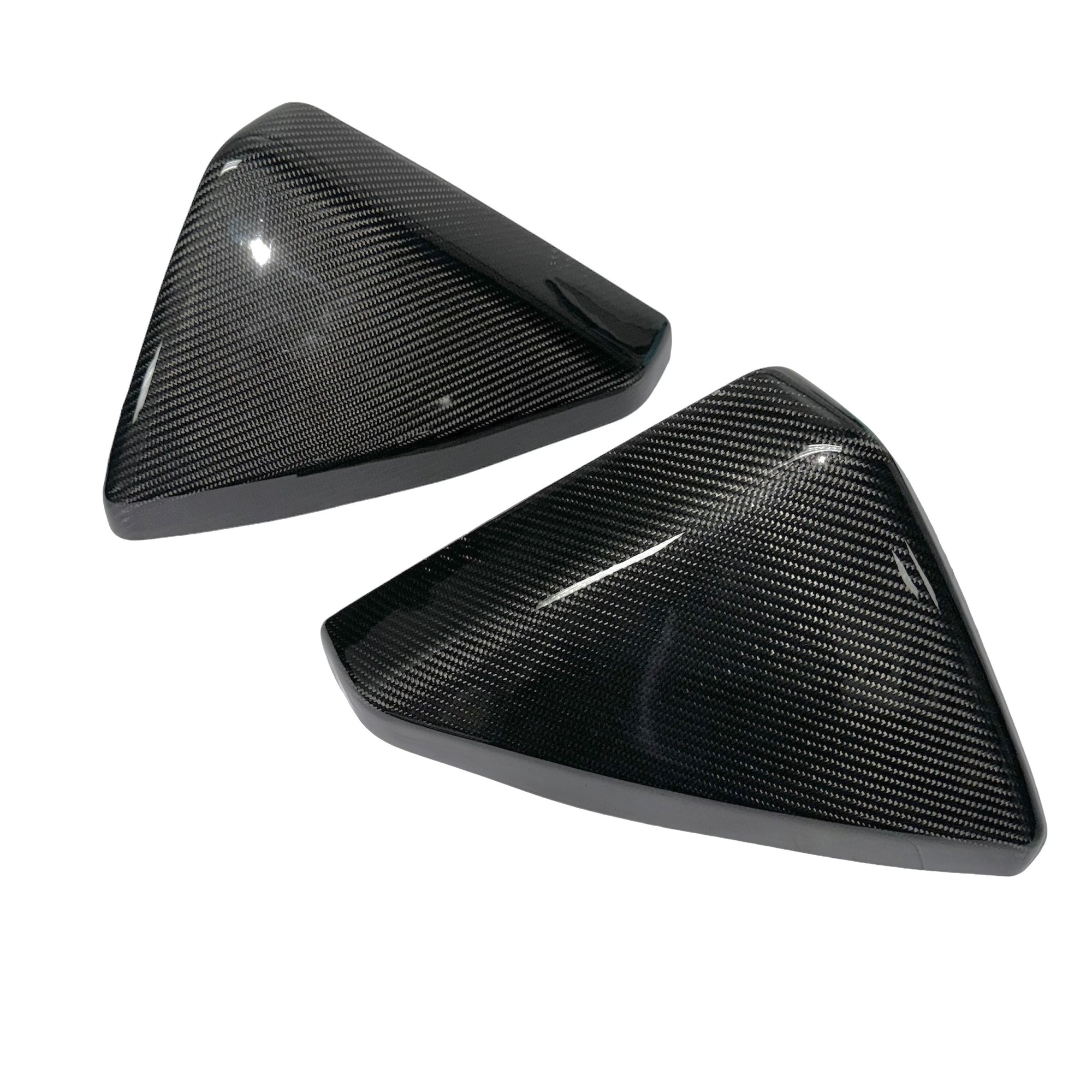 Cybertruck Side View Mirror Overlays - Real Dry Molded Carbon Fiber