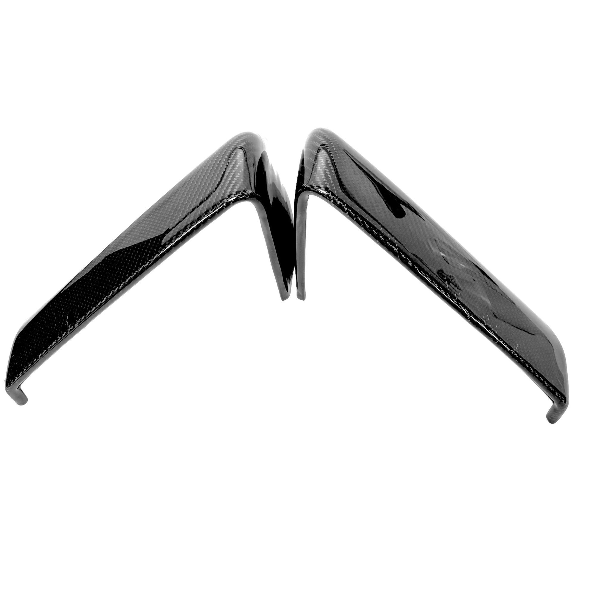 Cybertruck Side View Mirror Overlays - Real Dry Molded Carbon Fiber