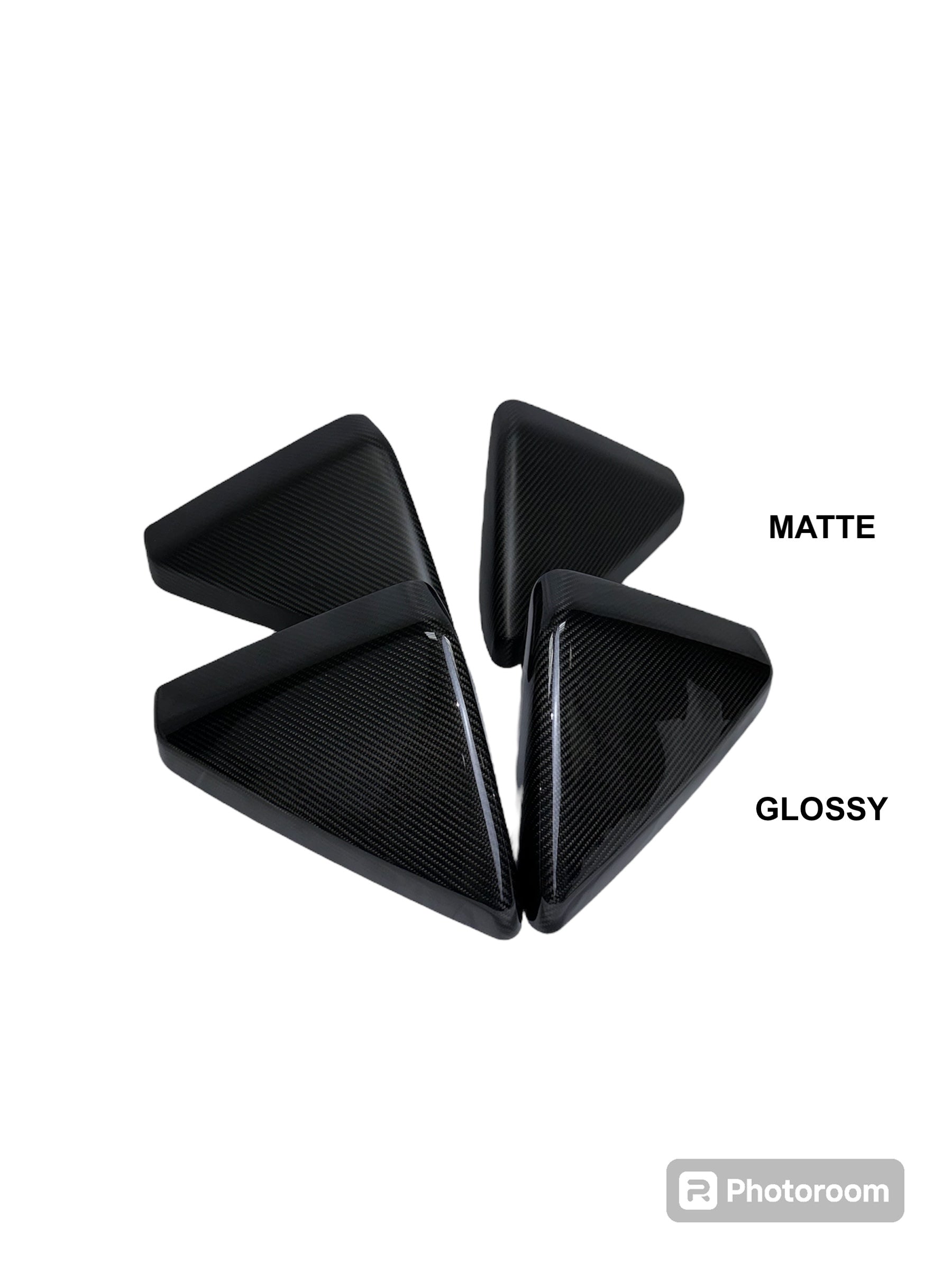 Cybertruck Side View Mirror Overlays - Real Dry Molded Carbon Fiber