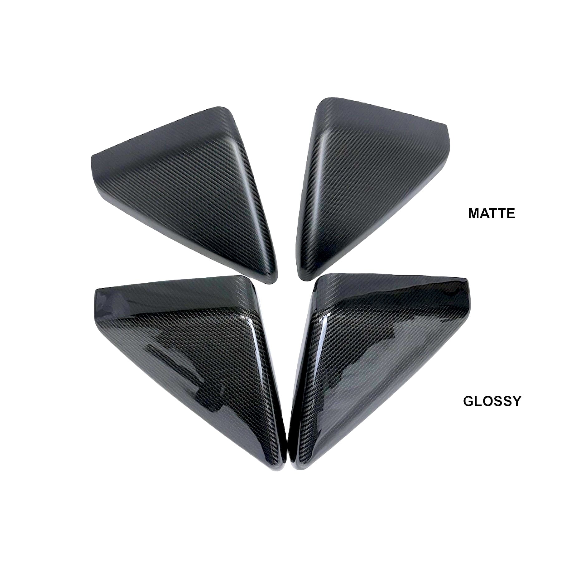 Cybertruck Side View Mirror Overlays - Real Dry Molded Carbon Fiber