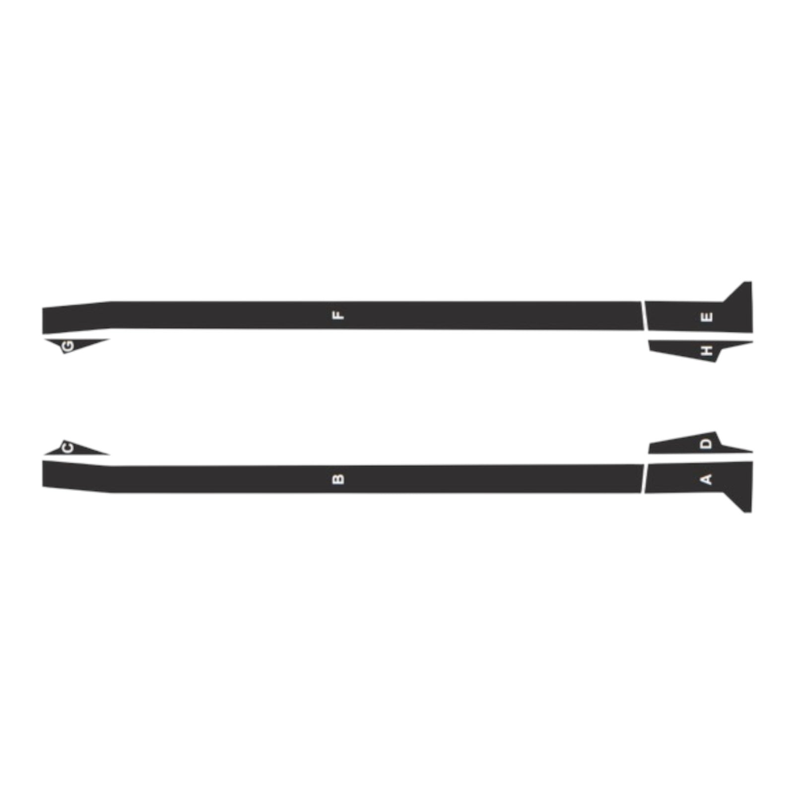 Cybertruck Rocker Panel Kit Textured Vinyl Armor (8 Pieces) Spray-On Bed Liner Look
