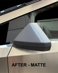 Cybertruck Side View Mirror Caps ABS Plastic (1 Pair) - Hydro Carbon Fiber Coated