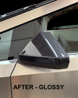 Cybertruck Side View Mirror Caps ABS Plastic (1 Pair) - Hydro Carbon Fiber Coated