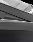Cybertruck Exterior Front Corner Window Overlay ABS Plastic (1 Pair) - Hydro Carbon Fiber Coated - Matte