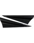 Cybertruck Exterior Front Corner Window Overlay ABS Plastic (1 Pair) - Hydro Carbon Fiber Coated - Matte
