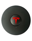 2024+ | Model 3 Highland Refreshed 18" Photon Center Wheel Hubs with Vinyl T (Set of 4) - Matte Black