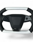 Cybertruck Squircle Steering Wheel - TESLA OEM Core - Resurfaced with Real Napa Leather - Fully Heated