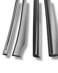2026+ | Model Y Juniper Refreshed Extended Front & Rear Door Panel Overlays (4 Pieces) - Real Dry Molded Carbon Fiber