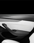 2026+ | Model Y Juniper Refreshed Full Upper Oversized Extended Front & Rear Door Panel Overlays (4 Pieces) - Real Dry Molded Carbon Fiber