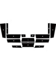 Cybertruck Rear Bumper Kit Textured Vinyl Armor (15 Pieces) Spray-On Bed Liner Look