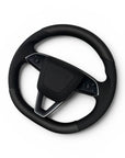 2026+ | Model Y Juniper Refreshed Steering Wheel Upper & Lower Overlays - Real Dry Molded Carbon Fiber