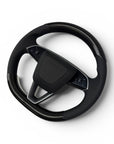 2026+ | Model Y Juniper Refreshed Steering Wheel Upper & Lower Overlays - Real Dry Molded Carbon Fiber