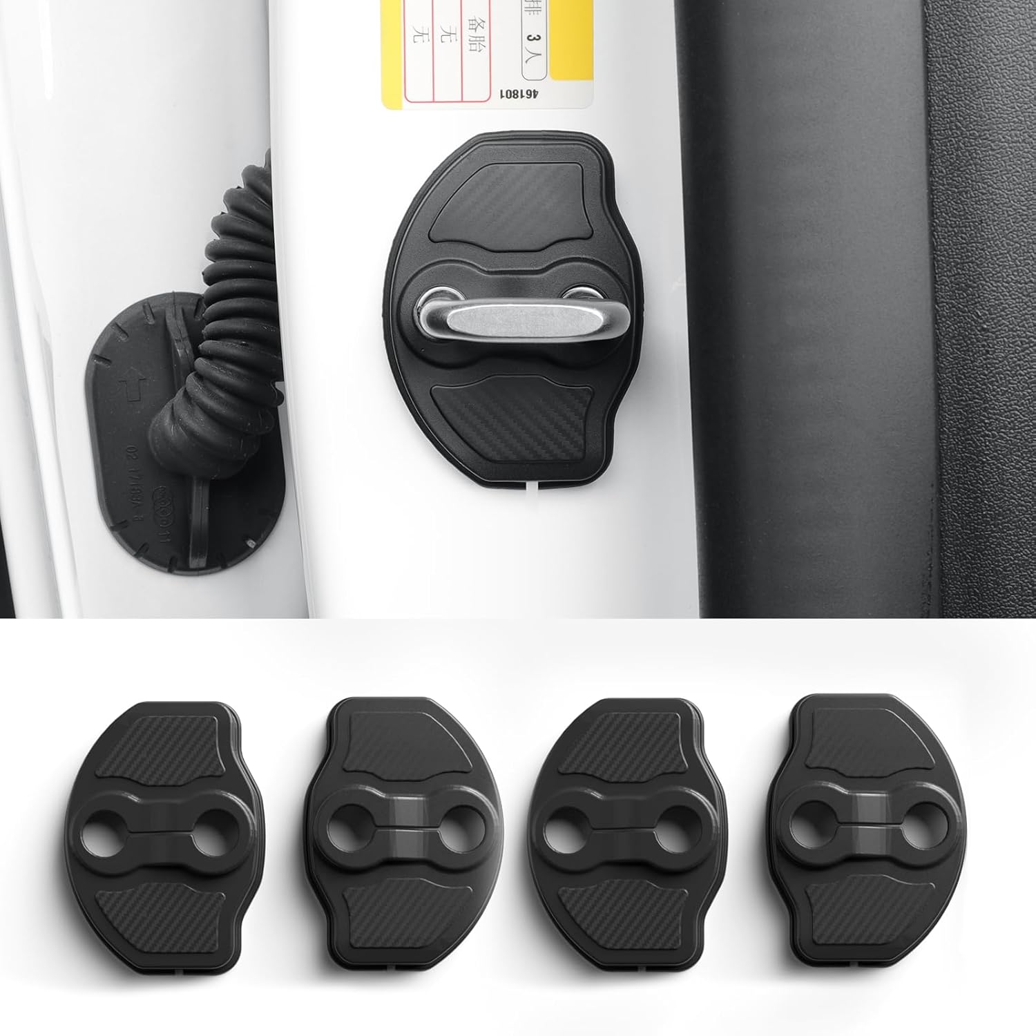 Model 3 & Y Door Lock Latch Strikes Cover (4 Pieces) - Silicone