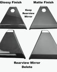 Cybertruck Rearview Mirror Delete & Full Overlay Version 2.0 - Real Dry Molded Carbon Fiber