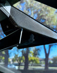 Cybertruck Rearview Mirror Delete & Full Overlay Version 2.0 - Real Dry Molded Carbon Fiber