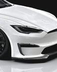 2021+ | Model S Fog Light Canards/Eyelids (1 Pair) - Real Molded Carbon Fiber