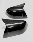 Model X GT Style Side View Mirror Overlays (1 Pair) - Real Molded Carbon Fiber