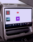 2024+ | Model 3 Highland Refreshed Backseat Screen Display Overlay Frame - Real Dry Molded Carbon Fiber