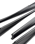 2026+ | Model Y Juniper Refreshed "Plain Weave" (Performance Look) Full Upper Extended Front & Rear Door Panel Overlays (4 Pieces) - Real Dry Molded Carbon Fiber