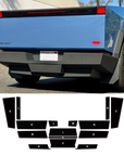 Cybertruck Rear Bumper Kit Textured Vinyl Armor (15 Pieces) Spray-On Bed Liner Look