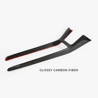 2021+ | Model 3 & Y Center Console Top & Side Panel Overlays (Gen. 2) - Real Dry Molded Carbon Fiber