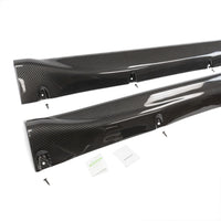 Model Y Colossal Side Skirt Overlays - Real Dry Molded Carbon Fiber