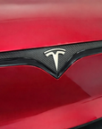 2026+ | Model S Refreshed Front End Inlay - Go Plaid Style - Real Dry Molded Carbon Fiber