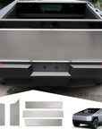 Cybertruck Rear Bumper Guard Step Plates - Glossy Black