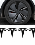 2026+ Model Y Juniper Refreshed Center Wheel Hub Inner T Vinyl Decal "T" (5 Piece)