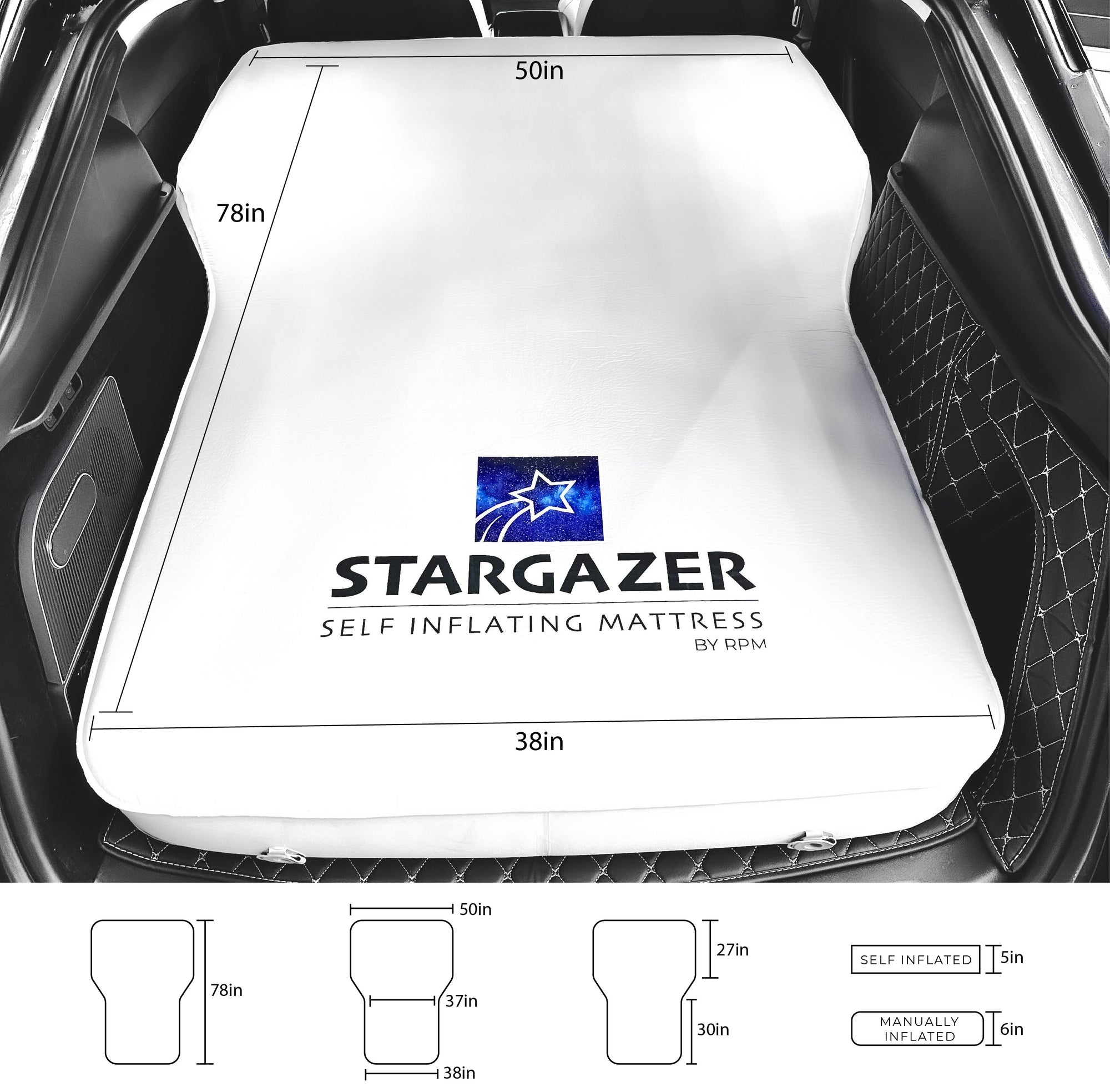 Cybertruck Stargazer Self-Inflating Memory Foam Mattress,  Pump & Bag.  Free USA Ground Shipping