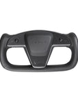 2021+| Model S & X "Honking Airbag" Yoke Steering Wheel Upgrade, TESLA Factory Original Resurfaced with Soft Napa Leather & Fully Heated