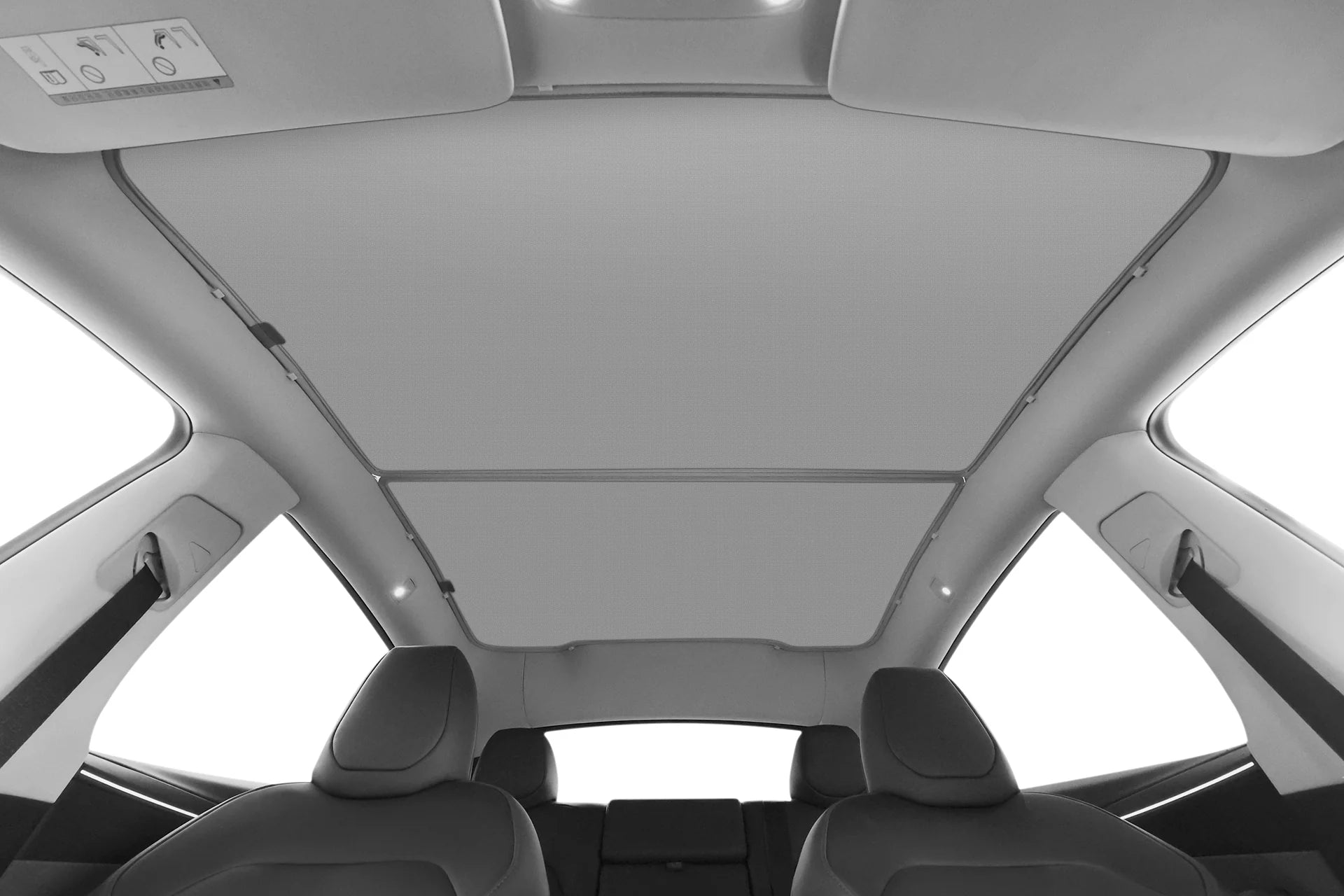 2026+ | Model Y Juniper Refreshed Sunroof Sunshade (2 Pieces) - Black & Beige