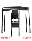 2021-2025 | Model S & X Interior Upgrade Kit "Go Plaid" (9 & 12 Piece Kit) - Real Molded Carbon Fiber - Goodbye Wood