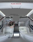 2026+ | Model Y Juniper "Plain Weave" (Performance Look) Full Interior Carbon Fiber Kit Bundles (18 Pieces) - Real Dry Molded Carbon Fiber