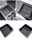 2026+ | Model Y Juniper Refreshed Center Console & Armrest Liner Kit ABS Plastic & Lined Rubber - (2 Pieces)