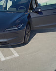 2024+ | Model 3 Highland Refreshed Front & Rear Upper Door Panel Overlays (4 Pieces) - Real Dry Molded Carbon Fiber
