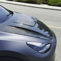 Model Y Viento Formula One Hood - Dual Layer with Xpel Clear Bra- Real Molded Carbon Fiber