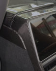 2024+ | Model 3 Highland Refreshed Backseat Screen Display Overlay Frame - Real Dry Molded Carbon Fiber