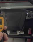 Cybertruck "Squircle" Fully Heated Steering Wheel - TESLA Factory Original Core, Reshaped & Resurfaced in Real Molded Carbon Fiber & Napa Leather