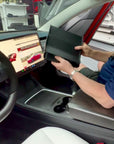Model 3 & Y Center Console Removable Table Shelf (Gen. 2) - Carbon Fiber Look