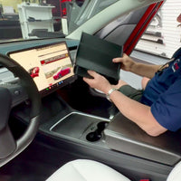 Model 3 & Y Center Console Removable Table Shelf- Carbon Fiber Look