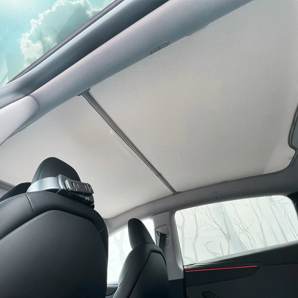 2026+ | Model Y Juniper Refreshed Sunroof Sunshade (2 Pieces) - Black & Beige