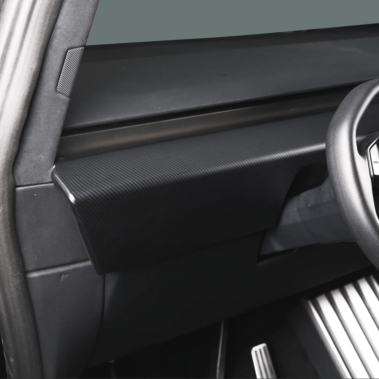 Cybertruck Dashboard Covers ABS Plastic (2 Pieces) - Hydro Carbon Fiber Coated - Matte